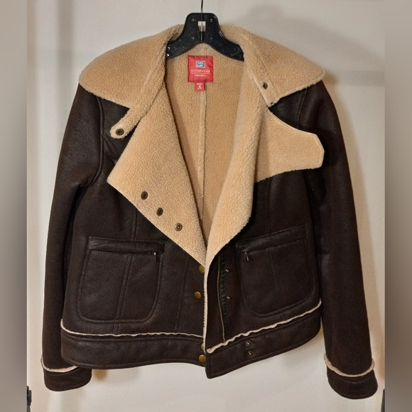 Women's Brown Two-Tone Winter Coat- Small/Medium - Picture 3 of 8